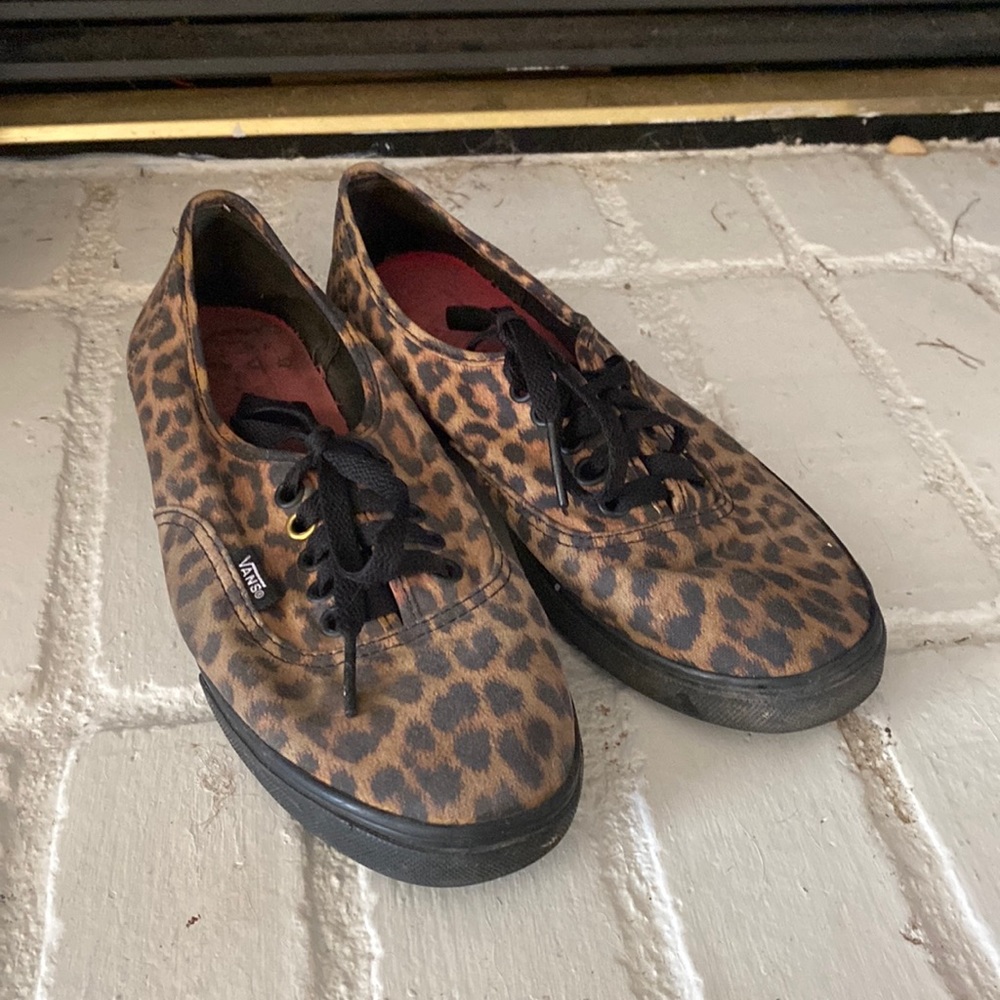 Leopard print vans